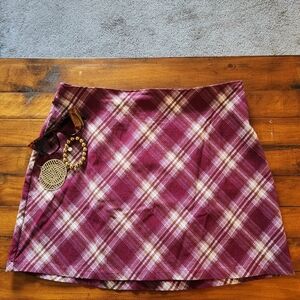 NWOT Hollister Plaid Mini Skirt